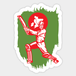 Bangladesh Cricket Player Batsman Design Sticker